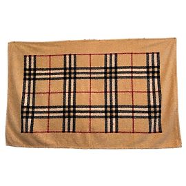 Burberry Check Cotton Terry Sheet Black Beige Black Beige