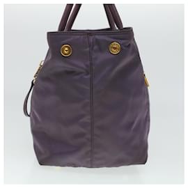 Prada-Prada Hand Bag Nylon 2way Purple Auth am4275-Purple