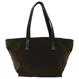 Prada-PRADA Hand Bag Nylon Khaki Auth 41582-Khaki