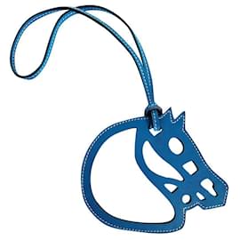 Hermès-Amuleto de Cabeça de Cavalo-Azul