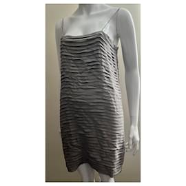 Joseph-Strappy silk dress in soft grey-Grey