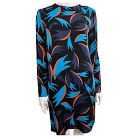 Diane Von Furstenberg-Vestido DvF Ingrid de seda con estampado abstracto-Multicolor