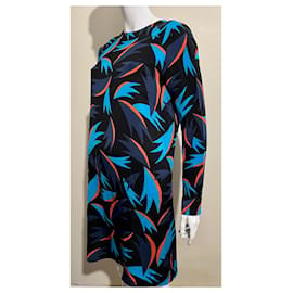 Diane Von Furstenberg-DvF Ingrid silk dress with abstract print-Multiple colors