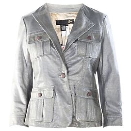 Roberto Cavalli Chaqueta de charol Gris