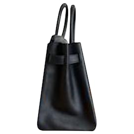 Hermès-HERMES BIRKIN 30 Tote Bag in Black Epsom Leather-Black