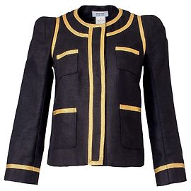 Sonia By Sonia Rykiel Gold Trimmed Jacket Black