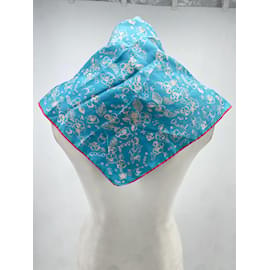 Chanel-CHANEL  Scarves T.  silk-Turquoise