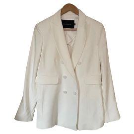 Tara Jarmon Blazer Perlweiß Acetat Größe 36 Weiß