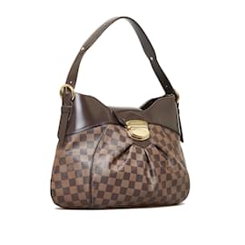 Louis Vuitton-Louis Vuitton Brown Damier Ebene Sistina MM-Brown