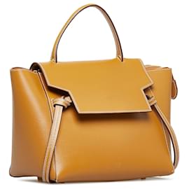 Céline-Celine Brown Mini Belt Satchel-Brown