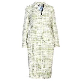 Prada Conjunto de saia de tweed Verde