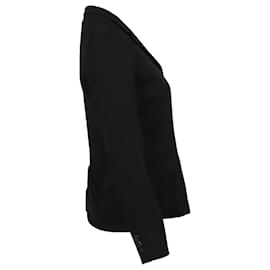Prada-Blazer Prada à boutonnage simple en laine vierge noire-Noir