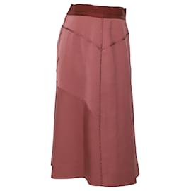 Louis Vuitton-Louis Vuitton Pencil Skirt in Light Maroon Wool-Brown,Red