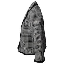 Marni-Jaqueta xadrez cropped Marni em algodão preto-Preto
