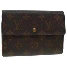 Louis Vuitton-LOUIS VUITTON Monogram Porte Tresor Etui Papie Portafoglio M61202 LV Aut 42147-Monogramma