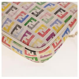 Fendi-Pochette pour accessoires FENDI Zucchino Canvas Chain Multicolore Auth yk6972-Multicolore