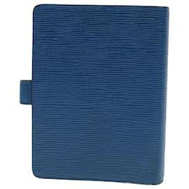 Louis Vuitton-LOUIS VUITTON Epi Agenda MM Funda para planificador de día Azul R20055 Autenticación LV4315-Azul