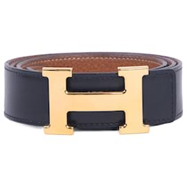 Hermès-HERMES  Belts T.cm 90 Leather-Black