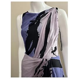 Diane Von Furstenberg-DvF Allistair Seidenkleid mit „Sleeping Willow“-Muster-Mehrfarben