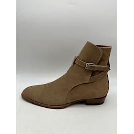 Saint Laurent-SAINT LAURENT  Boots T.EU 43 Suede-Beige