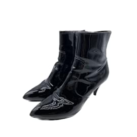 Céline-CELINE  Ankle boots T.EU 41 Patent leather-Black