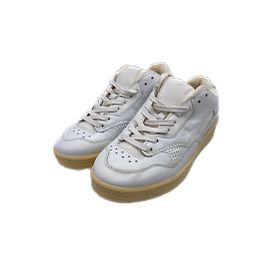JIL SANDER Baskets T.UE 37 cuir de vachette Blanc