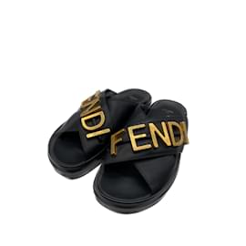 Fendi-FENDI  Sandals T.EU 40 Leather-Black