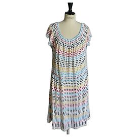 PIERRE CARDIN Robe coton vintage à pois T42 Multicolore
