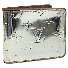 LOUIS VUITTON Mirror Portefeuille Slender Portafoglio Bifold Argento M80806 LV 42083 Argento