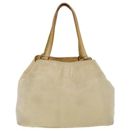 Prada-PRADA Shoulder Bag Leather Beige Auth bs5334-Beige