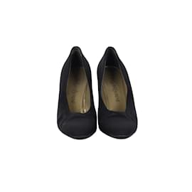 Saint Laurent-Zapatos de tacón de satén YSL-Negro