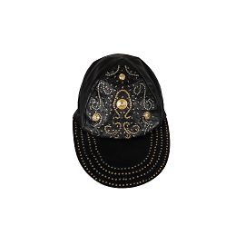 Chapeau à méduse vintage Gianni Versace Noir