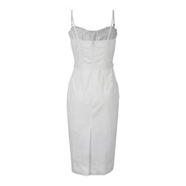 Vivienne Westwood-Vivienne Westwood Vestido blanco deshuesado con cinturón-Blanco