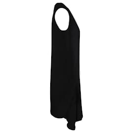 Stella Mc Cartney-Robe sans manches évasée Stella McCartney en viscose noire et blanche-Noir