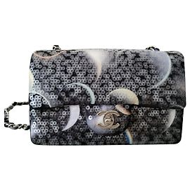 Chanel Sequin Mini Rectangulaire Noir Multicolore
