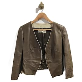 Valentino Garavani-VALENTINO GARAVANI  Jackets T.UK 6 Leather-Brown