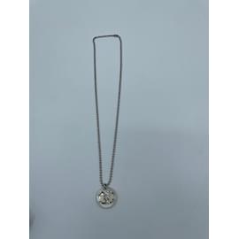 Chanel-Collana Chanel CC color argento-Argento