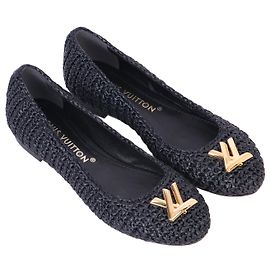LOUIS VUITTON  Ballet flats EU 37 Cloth Black