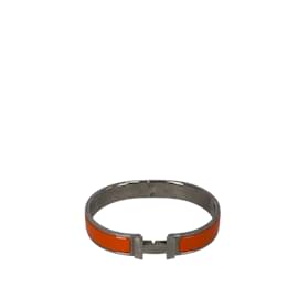 Hermès-Bracelet Hermès Clic H Métal Orange-Orange