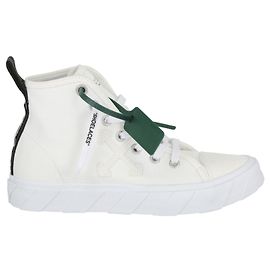 Off White Off-White Vulcanized Canvas Mid-Top Sneakers White