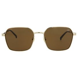 Alfred Dunhill Occhiali da sole in metallo con montatura squadrata Dunhill D'oro Metallico