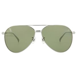 Alfred Dunhill Dunhill Aviator-Style Titanium Sunglasses Silvery Metallic