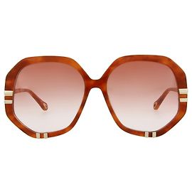 Chloé Round-Frame Bio Acetate Sunglasses Brown