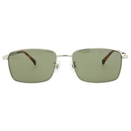 Alfred Dunhill Dunhill Square-Frame Metal Sunglasses Silvery Metallic