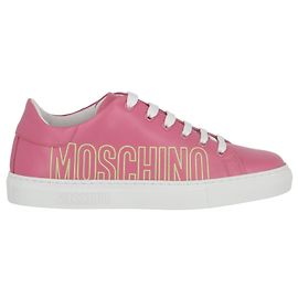 Sneakers basse Moschino con stampa logo Rosa