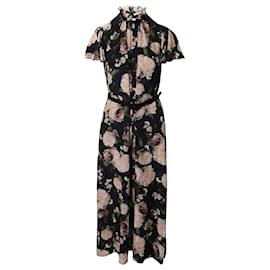 Erdem-Erdem Ella May High Neck Jumpsuit in Floral Print Silk-Other
