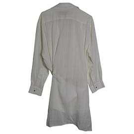 Jacquemus-Jacquemus La Robe Robe Bahia en Coton Lin Blanc-Blanc