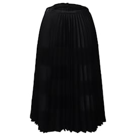 Comme Des Garcons-Falda midi plisada en poliéster negro de Comme Des Garcons-Negro