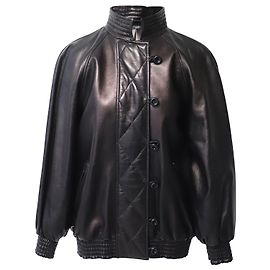 Christian Dior Jacket in Black Leather Black