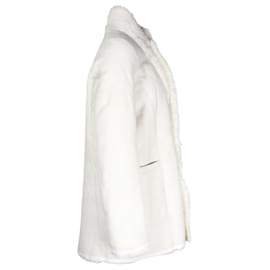Joseph-Abrigo de piel de oveja reversible de Joseph Lyne en cuero blanco-Blanco